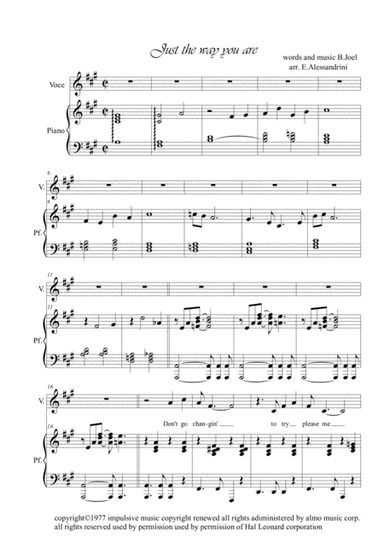 Just The Way You Are (arr. Ester Alessandrini)