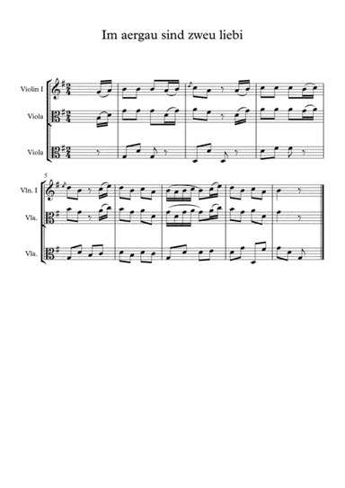 Im Aergau sind zweu liebi (In Aargau dwelt two sweethearts) - Swiss folksong (arr. Laslo Babinski)