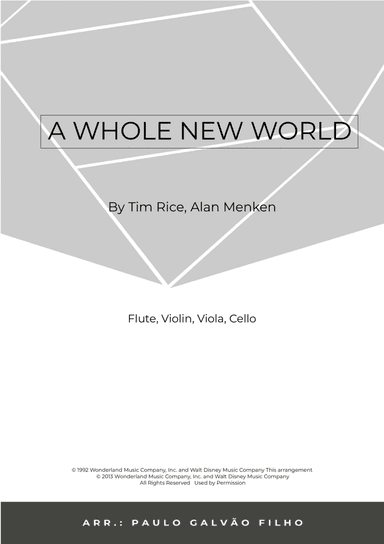 A Whole New World (arr. Paulo Galvão Filho)