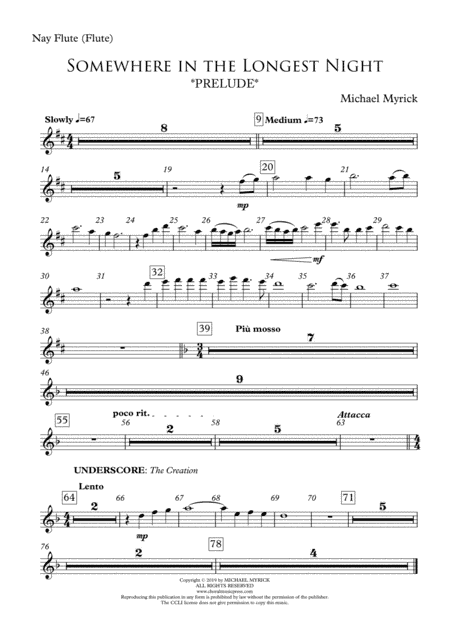 Somewhere in the Longest Night (INSTRUMENT PARTS)