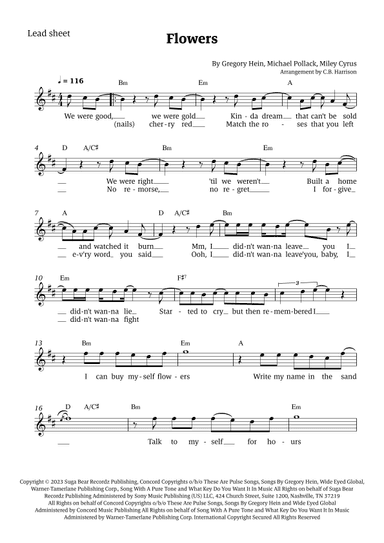Flowers (arr. C. B. Harrison)