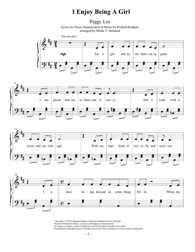 I Enjoy Being A Girl (arr. Misha Stefanuk)