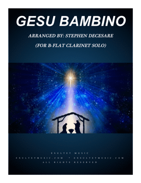 Gesu Bambino (for Bb-Clarinet Solo and Piano) (arr. Stephen DeCesare)