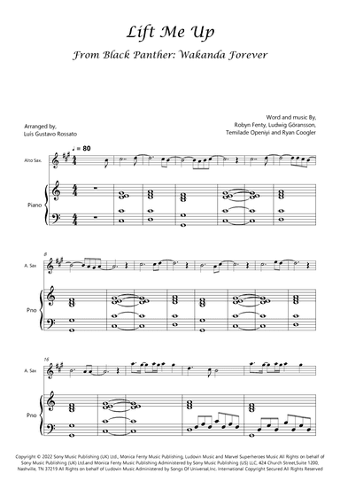 Lift Me Up (arr. Luís Gustavo Rossato)