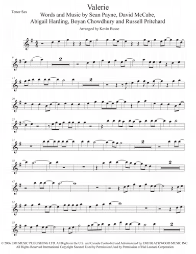 Valerie (arr. Kevin Busse)