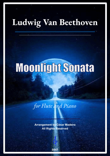 Moonlight Sonata by Beethoven 1 mov. - Flute and Piano (Full Score and Parts) (arr. Sheet Music To Play Editions)