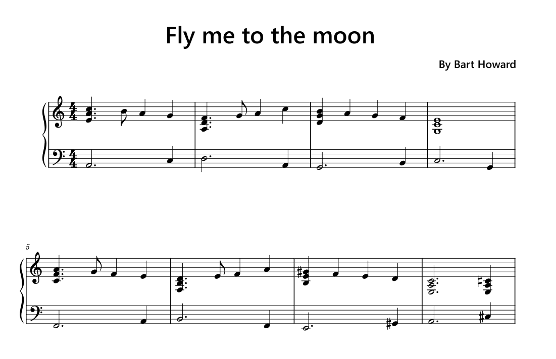 Fly Me To The Moon (in Other Words) (arr. Funtom)