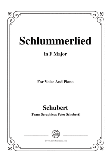 Schubert-Schlummerlied,in F Major,Op.24 No.2,for Voice and Piano (arr. MSM)