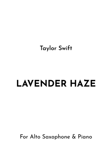 Lavender Haze (arr. Jireh J.)
