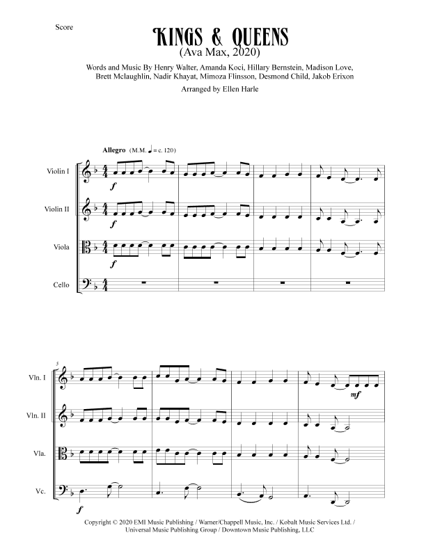 Kings & Queens (arr. Ellen Harle)