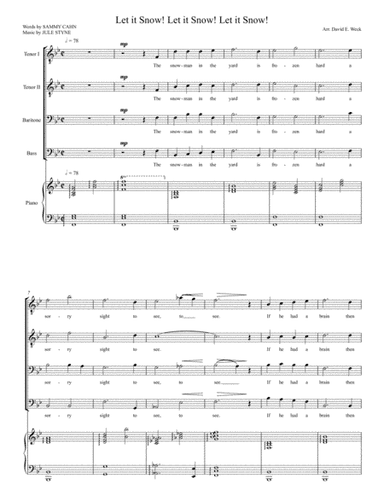 Let It Snow! Let It Snow! Let It Snow! (arr. David E Weck)