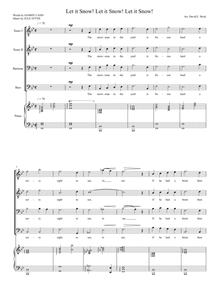 Let It Snow! Let It Snow! Let It Snow! (arr. David E Weck)