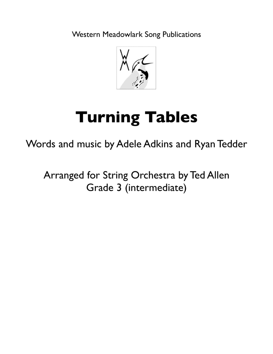 Turning Tables (arr. Ted Allen)