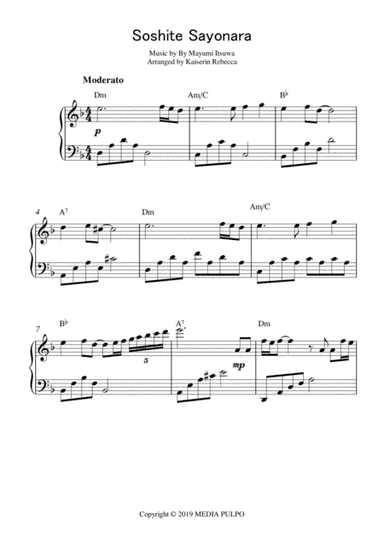 Soshite Sayonara (arr. Kaiserin Rebecca)