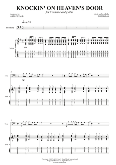 Knockin' On Heaven's Door (arr. Art.o Artaud)