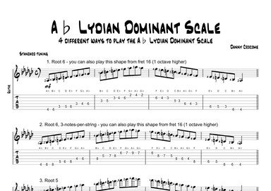 Ab Lydian Dominant Scale (4 Ways to Play)