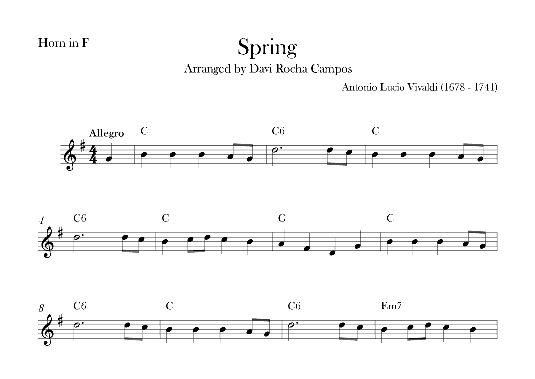 Spring (arr. Davi Rocha Campos)