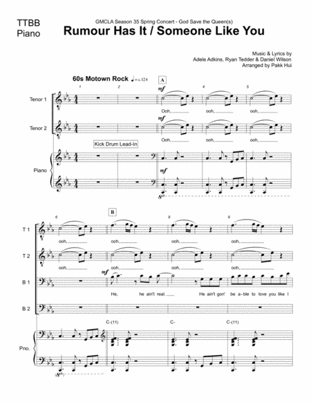 Rumour Has It (arr. Pakk Hui)