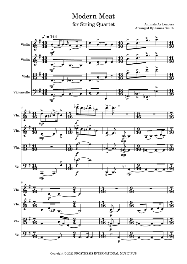 Modern Meat (arr. James Smith)