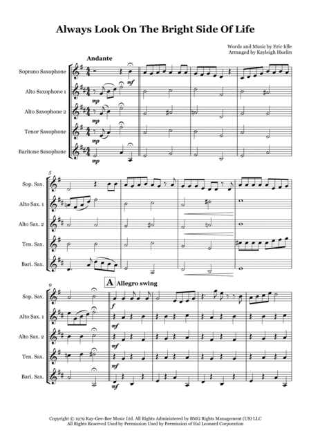 Always Look On The Bright Side Of Life (arr. Kayleigh Huelin)