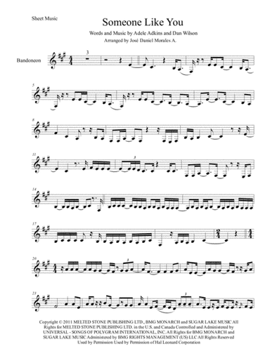 Someone Like You (arr. José Daniel Morales A.)