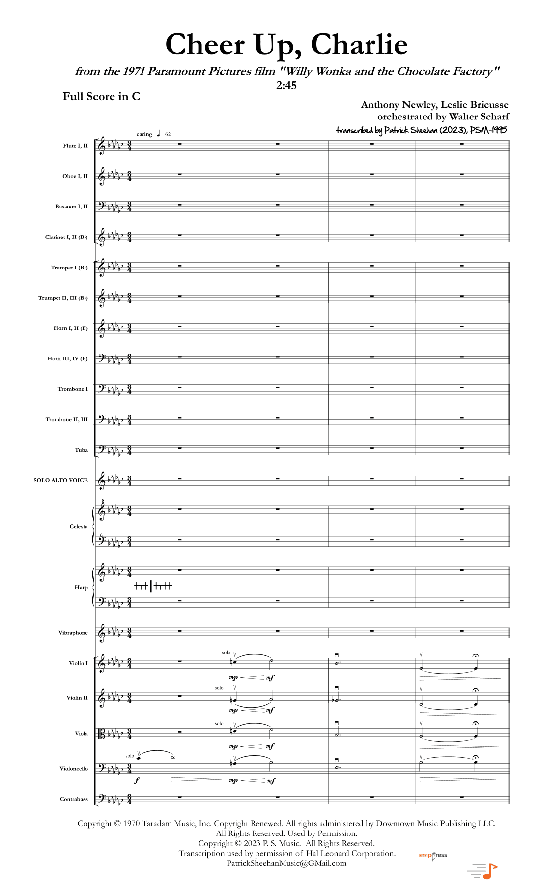 Cheer Up, Charlie (arr. Patrick Sheehan)