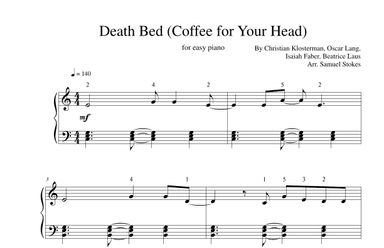 Death Bed Coffee For Your Head (arr. Samuel Stokes)