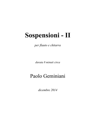 Sospensioni II