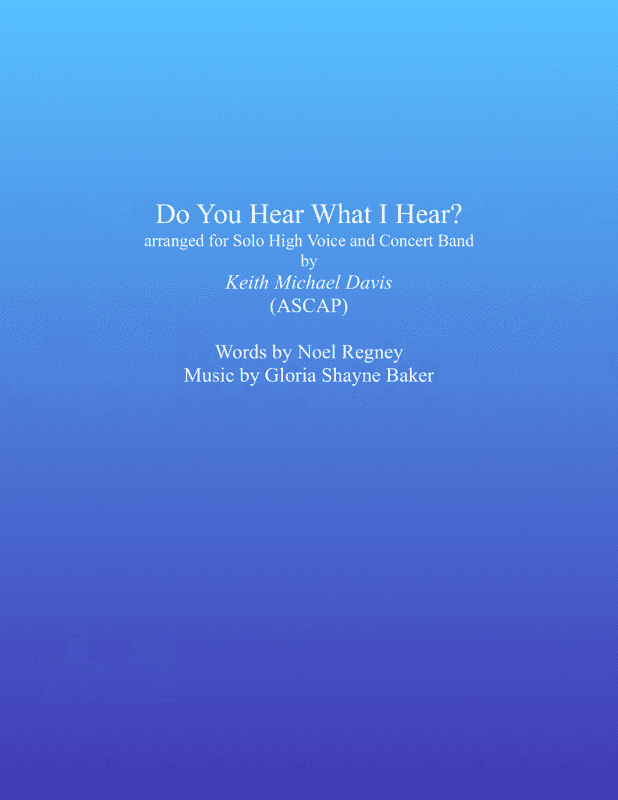 Do You Hear What I Hear (arr. Keith Michael Davis)