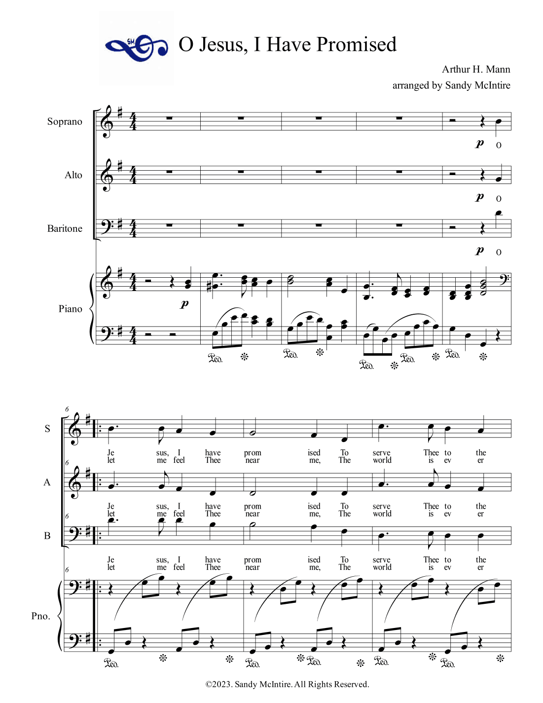 O Jesus, I Have Promised (arr. Sandy McIntire)