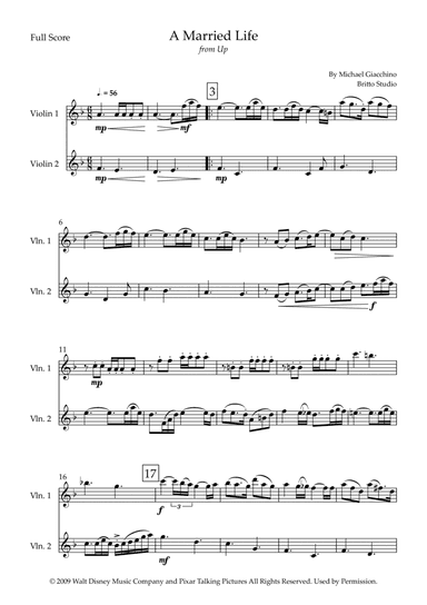 Married Life (arr. Fabio Britto)