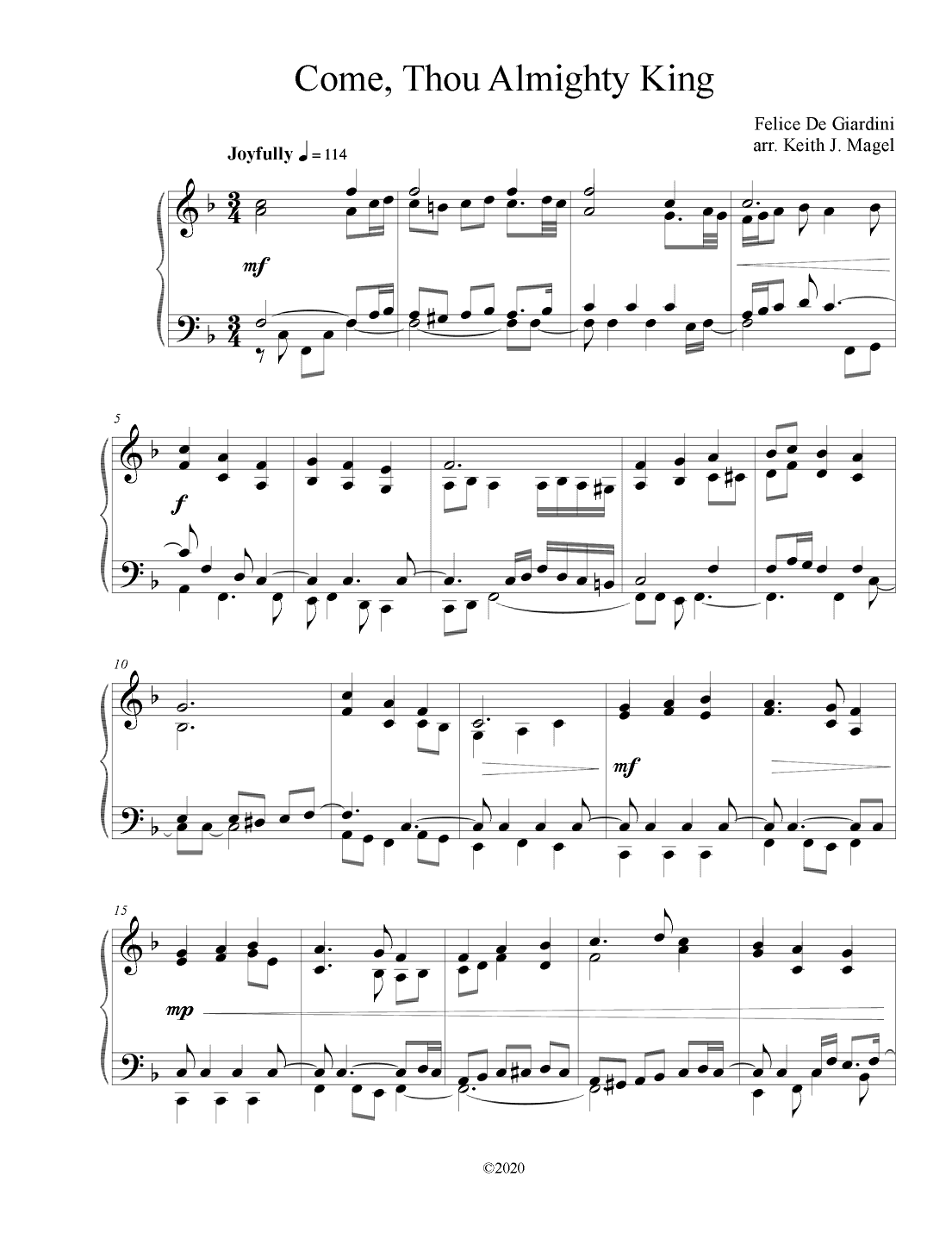 Come, Thou Almighty King (arr. Keith James Productions)