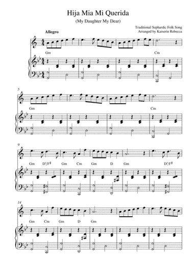 Hija Mia Mi Querida (My Daughter My Dear) (arr. Kaiserin Rebecca)