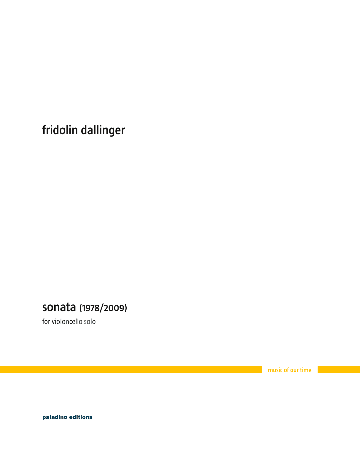 Sonata (1978/2009) for Violoncello Solo