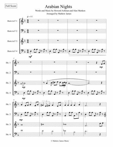 Arabian Nights (arr. Mathew James)