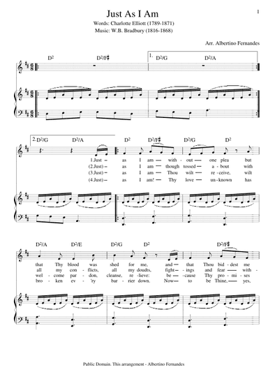 Just As I Am (arr. Albertino Fernandes)
