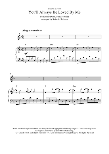 You'll Always Be Loved By Me (arr. Kaiserin Rebecca)