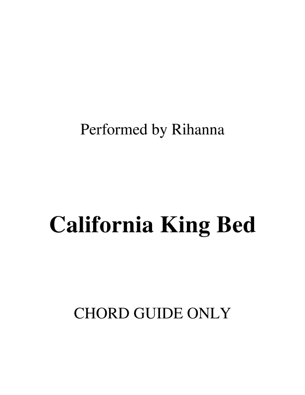 California King Bed (arr. RWM)