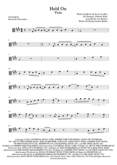Hold On (arr. Bernardo Thronicke)