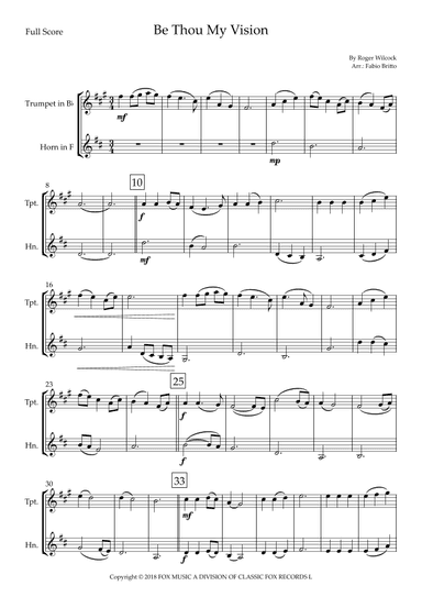 Be Thou My Vision (arr. Fabio Britto)