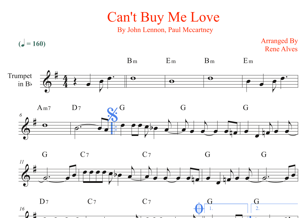 Can't Buy Me Love (arr. Rene Alves)