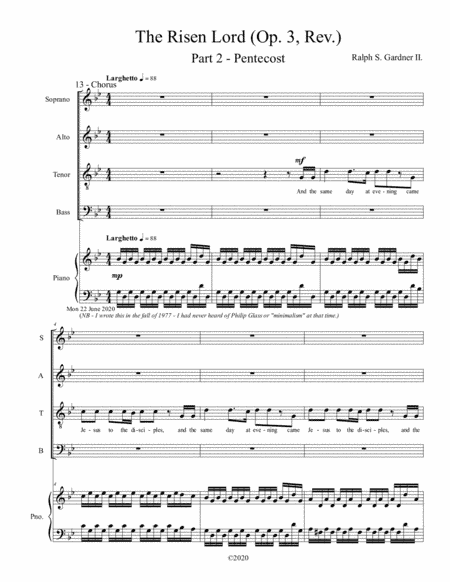 The Risen Lord (A dramatic setting for Easter) - Part 2