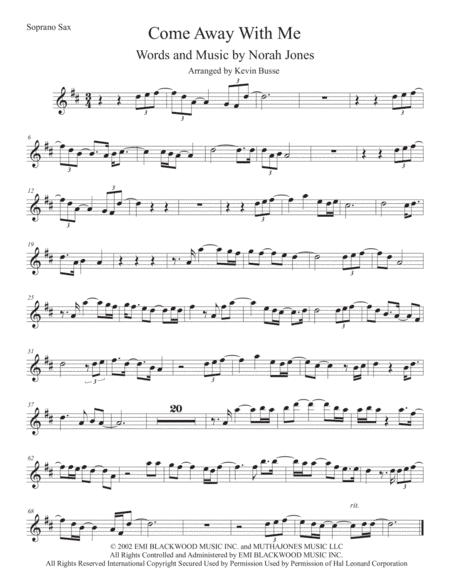 Come Away With Me (arr. Kevin Busse)
