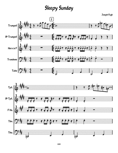 Sleepy Sunday (For Brass Quintet)