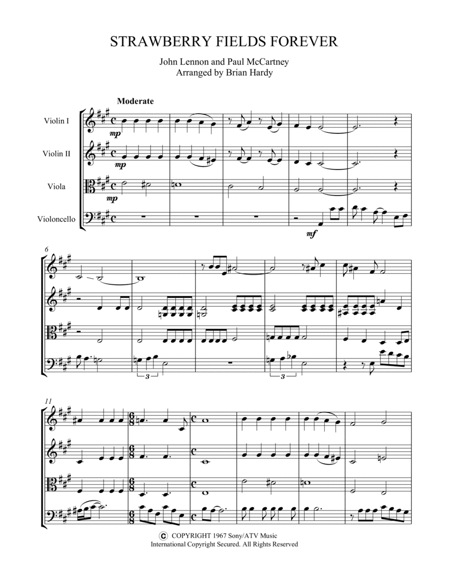 Strawberry Fields Forever (arr. Brian Hardy, Bacchus Quartet)