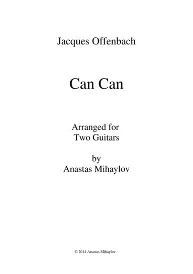 Can Can (Guitar duo) plus tabs (arr. Anastas Mihaylov)