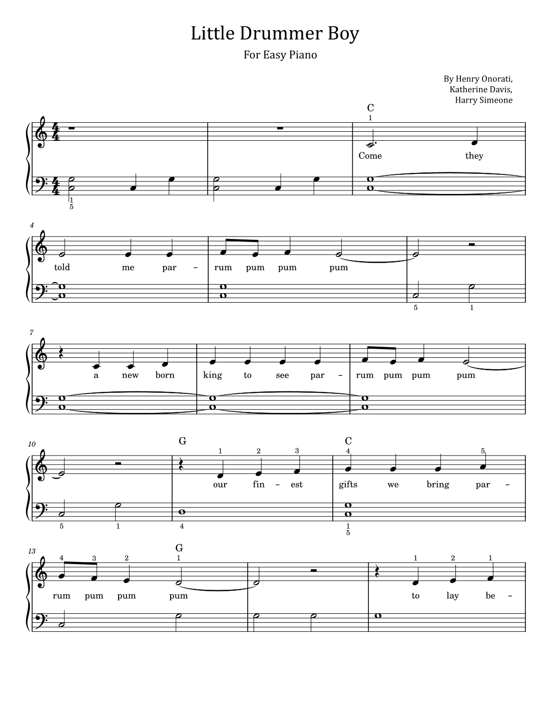The Little Drummer Boy (arr. poon)
