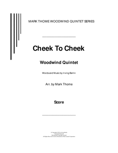Cheek To Cheek (arr. Mark Thome)