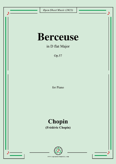 Chopin-Berceuse,in D flat Major,Op.57 (arr. OSM Press)