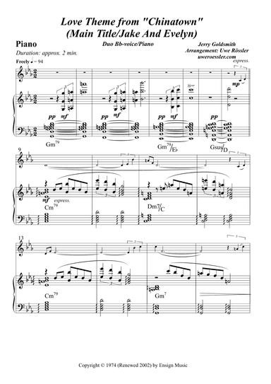 Chinatown (arr. Uwe Rössler Roessler Rassler)